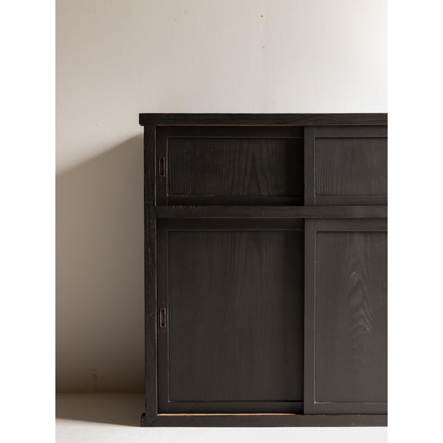 Japanese Antique Wabi Sabi Black Tansu 1860s-1900s / Chests Cabinet For Sale - Image 11 of 18