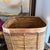Gabriella Crespi Oversized Gabriella Crespi Style Brass Trim Rattan Storage Basket For Sale - Image 4 of 9
