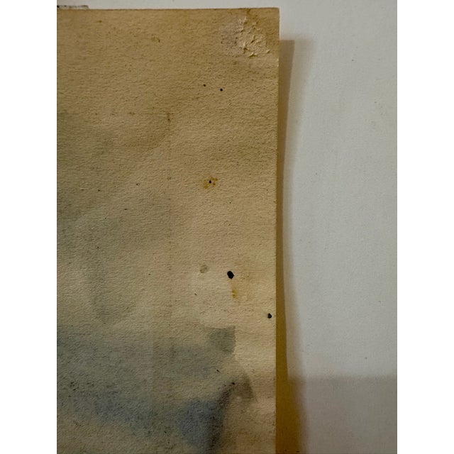 Henry Emil Salloch Original Watercolor on Paper Mountain Landscape Study, 1931. For Sale - Image 4 of 6