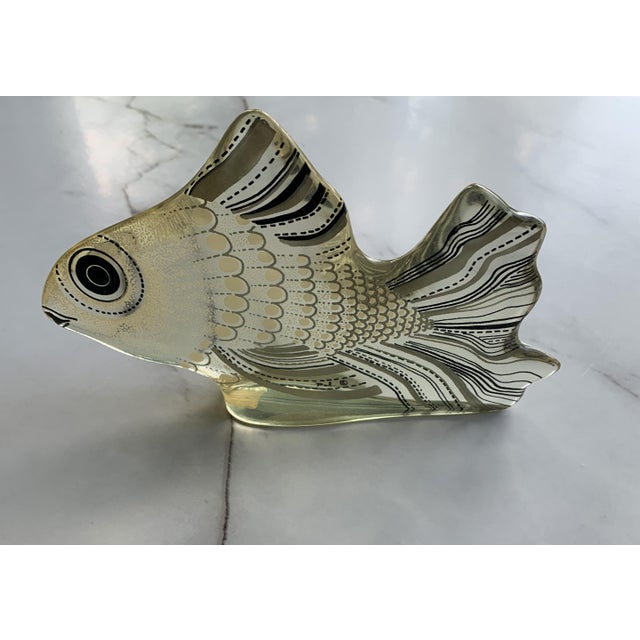 Vintage 1970s Op Art Lucite Fish Goldfish Design by Abraham Palatnik ...