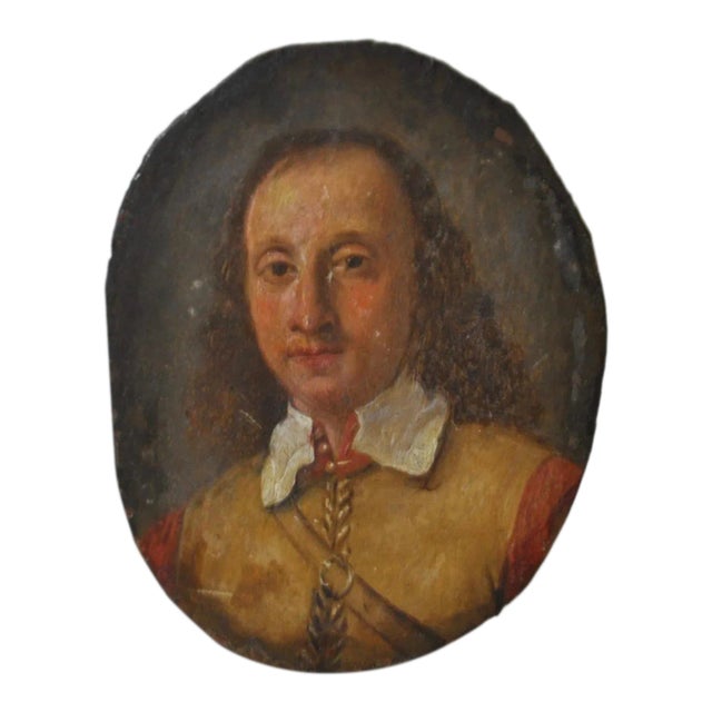 17th Century Portrait Miniature on Copper of Oliver Cromwell C.1650 For Sale