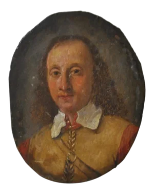 17th Century Portrait Miniature on Copper of Oliver Cromwell C.1650