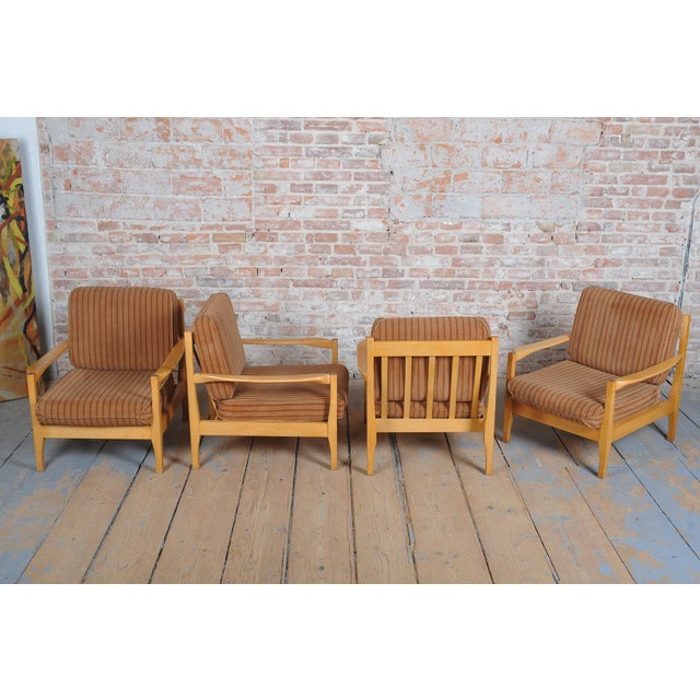 Mid-Century Armchairs attributed to Jitona Soběslav, Czech, 1960s, Set of 4 For Sale - Image 12 of 18