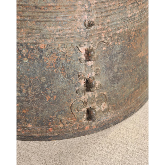 Pair of Southeast Asian Bronze Rain Drums or Drinks Tables For Sale - Image 16 of 18