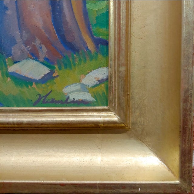 Edith Anne Hamlin -1930s Taos Wooded Landscape -Oil Painting For Sale - Image 4 of 9