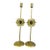 Vintage Hollywood Regency Gilt Metal Sunburst Mirror Candlesticks, Pair For Sale