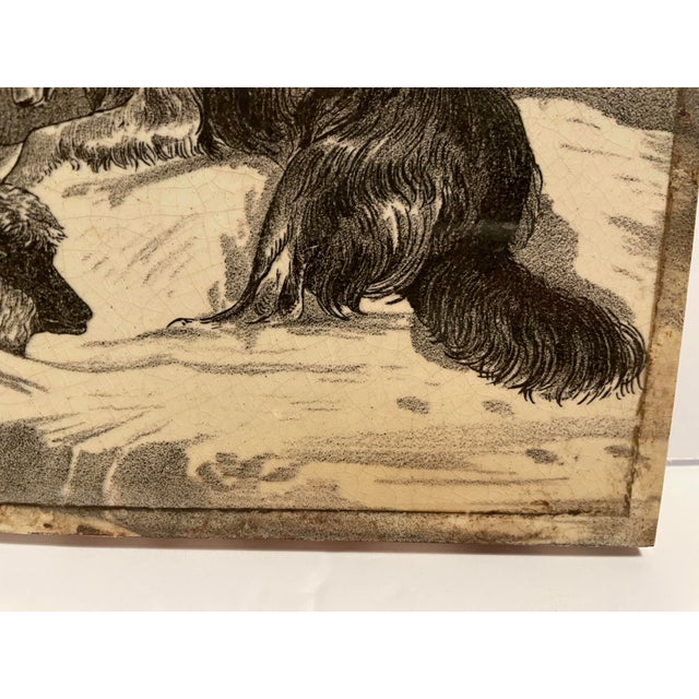 Traditional 1870s Edwin Landseer Stoke on Trent Fireplace Tile For Sale - Image 3 of 6