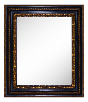 Vintag Giltwood Mirror with Dark Patinated Frame in the style of Salvator Rosa, Italy, Late 20th Century