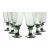 Libbey “Flare (Smokey Gray), Nova Black” Set of 6 Water or Wine Glasses For Sale