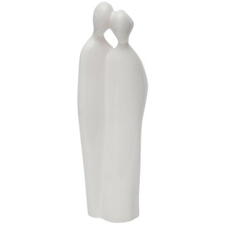 Vintage Rosenthal Netter Modernist White Porcelain Abstract Figure Sculpture For Sale