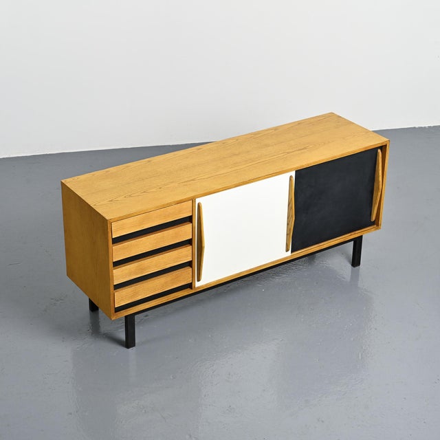 Ash Cansado Sideboard attributed to Charlotte Perriand for Steph Simon, 1960 For Sale - Image 12 of 14