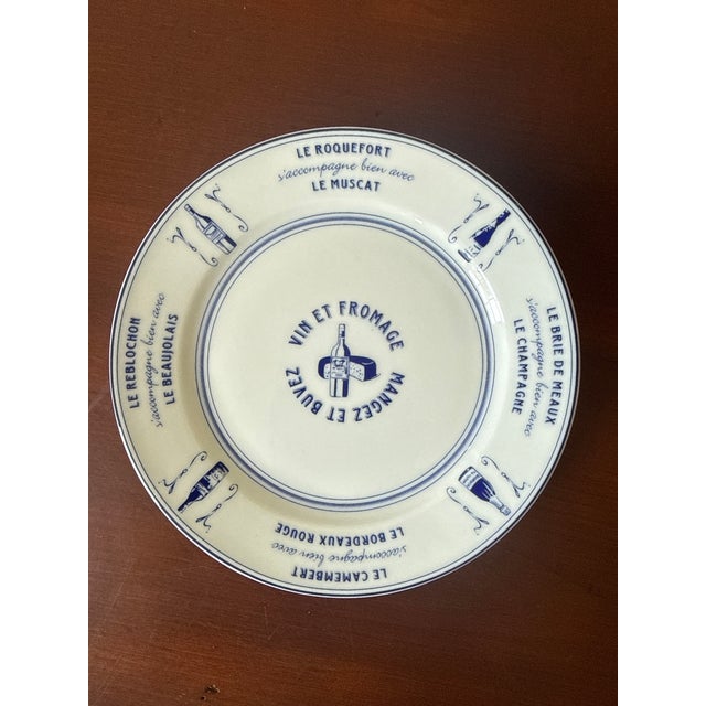 White Blue and White French Appetizer Plates-Set of Four For Sale - Image 8 of 8
