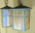 Arts & Crafts Arts & Crafts Brass Lantern Pendant Light With Art Glass For Sale - Image 3 of 12