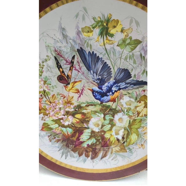 French Large 19th Century Faience Platter Bird Hippolyte Boulenger Choisy Le Roi For Sale - Image 3 of 6