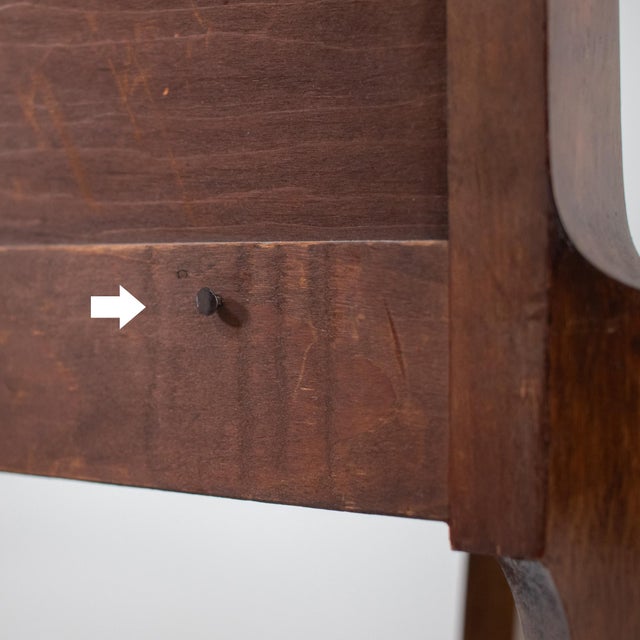 Pair of Vintage French Louis XVI Style Demilune Console Tables With Marble Tops For Sale - Image 15 of 18