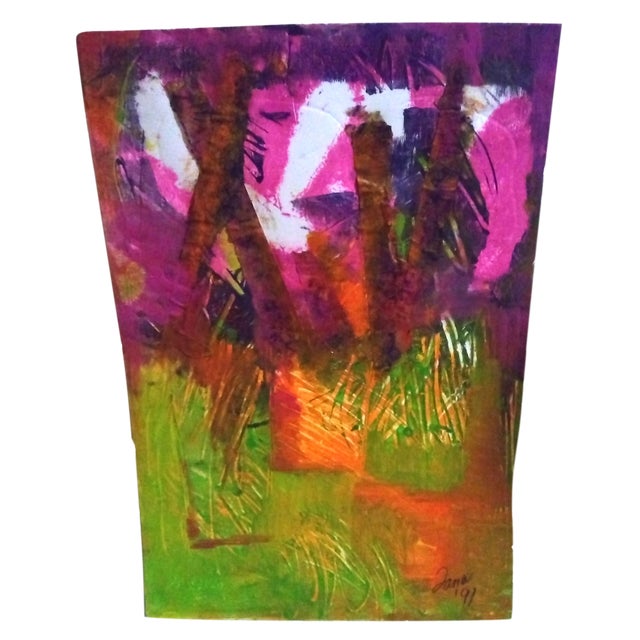 1990s Tama Greenberg Abstract Original Collage For Sale