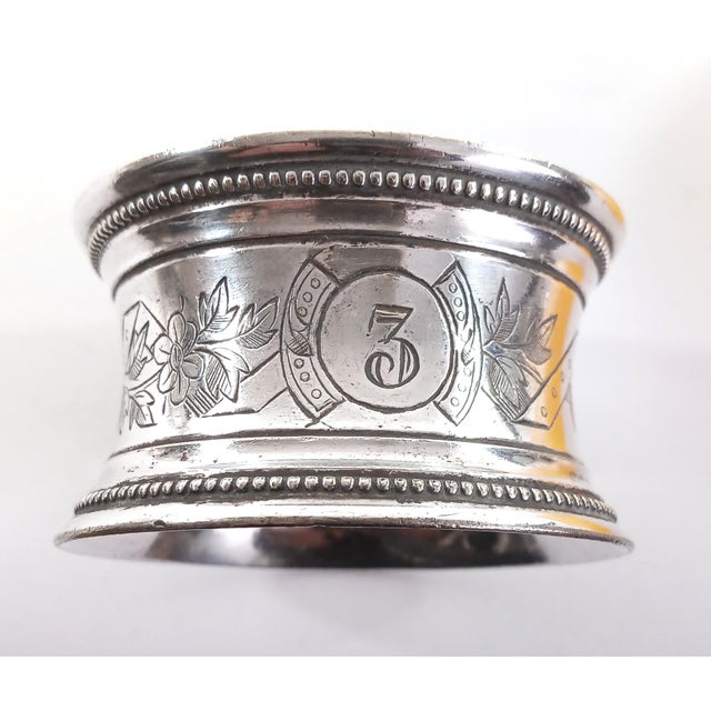 1900s Six Christofle Napkin's Ring Designed by Charles Halphen For Sale - Image 9 of 15