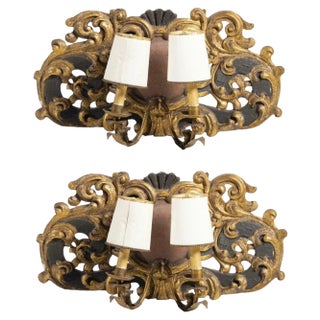 Portuguese Two-Light Sconces, 1700s, Set of 2 For Sale