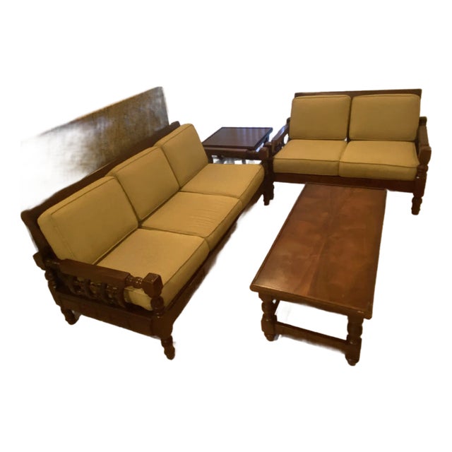 Mid 20th Century Solid Wenge Living Room Set For Sale