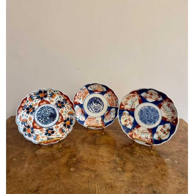 Antique Japanese Imari Plates, 1900, Set of 5 For Sale - Image 3 of 7