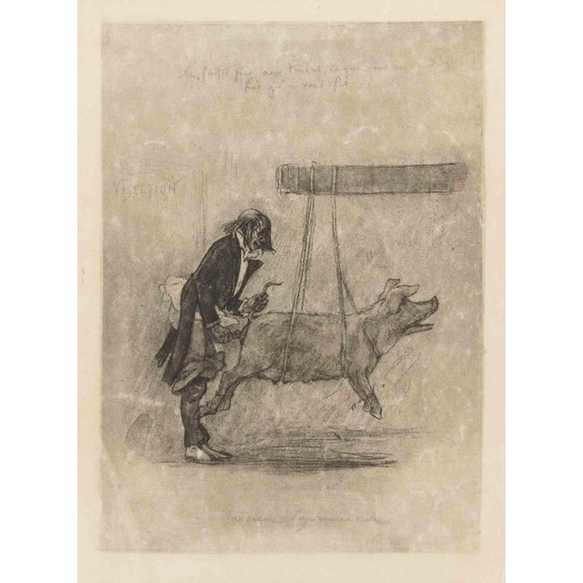 Félicien Rops, Experimental Medicine, 1880s, Etching For Sale - Image 4 of 4