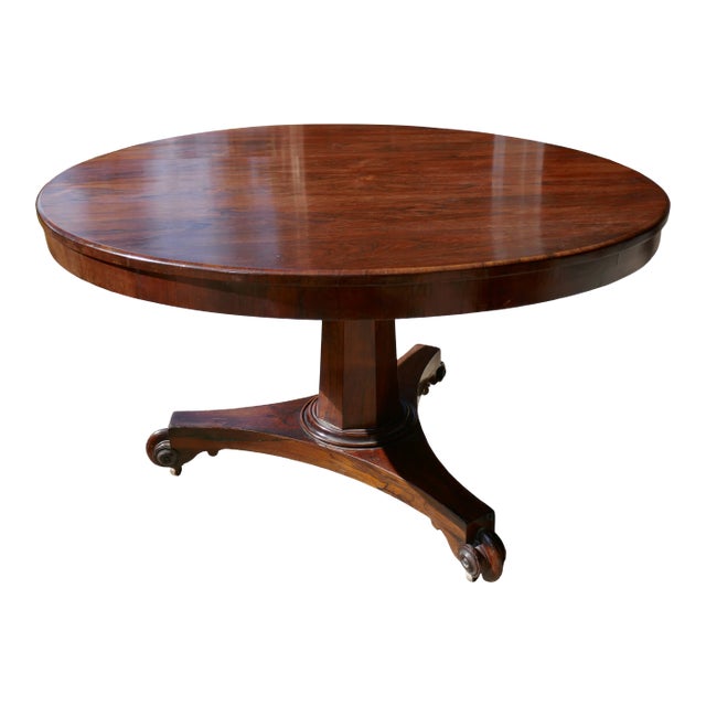 Antique Mahogany Tilt Top Center Table For Sale