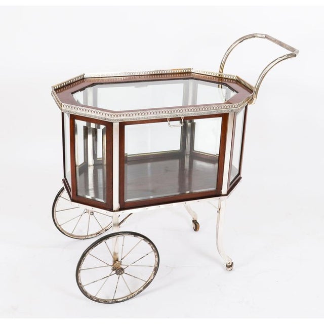 Antique Art Deco French Gilded Bar Cart, 1920s For Sale - Image 3 of 18