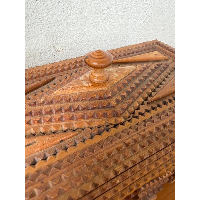 Antique Tramp Box in Pine, 1900 For Sale - Image 13 of 18