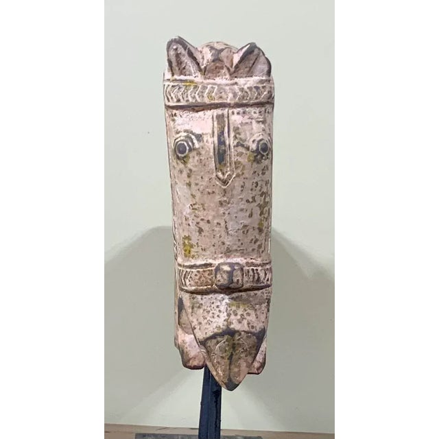 Tan 1960s Architectural Hand Carved Wood Horse For Sale - Image 8 of 13