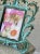 Circa 1980 Baroque-Style Verdigris & Gilt Acanthus Leaf Cast Iron Easel Back Picture Frame For Sale - Image 12 of 12