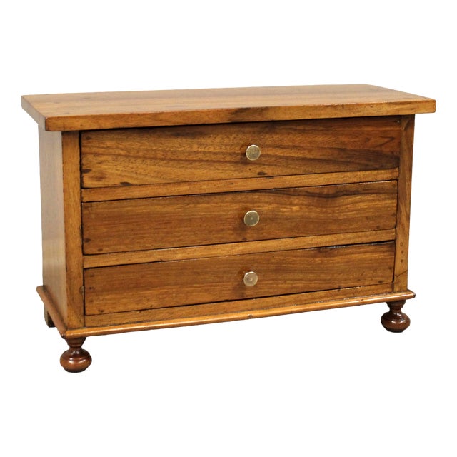 19th Century Miniature of a Walnut Chest of Drawers, Italy For Sale