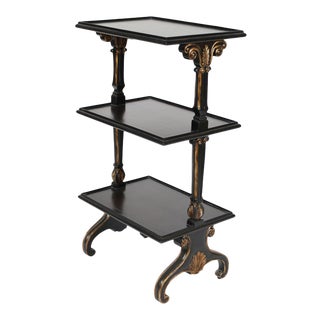 John Richard's European Crossroads Three Tier Decorative Leather Shelf For Sale