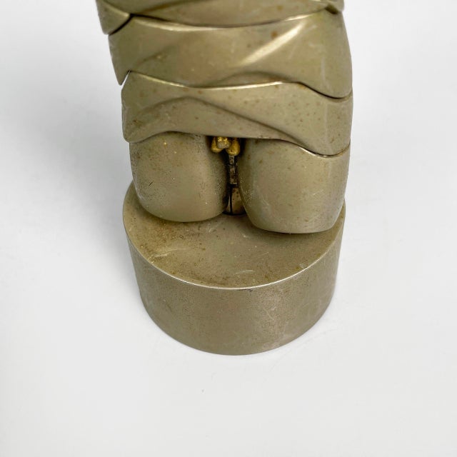 Spanish Nickel-Plated Metal Sculpture of Mini David by Miguel Berrocal, 1968-70 For Sale - Image 9 of 15