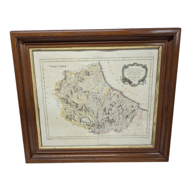 L' Abruzzo Ulteriore E Citeriore Framed Map by Antonio Zatta, 1783 For Sale
