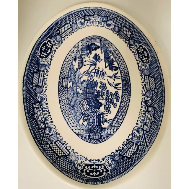Early 20th Century Vintage Blue Willow Transferware Plates - 9 PCS For Sale - Image 5 of 6
