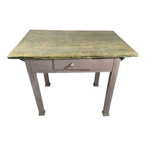 Antique Wooden Garden Table With Drawer From England - Circa 1900
