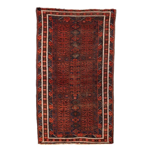 Baluchi Rug in Cotton & Wool For Sale