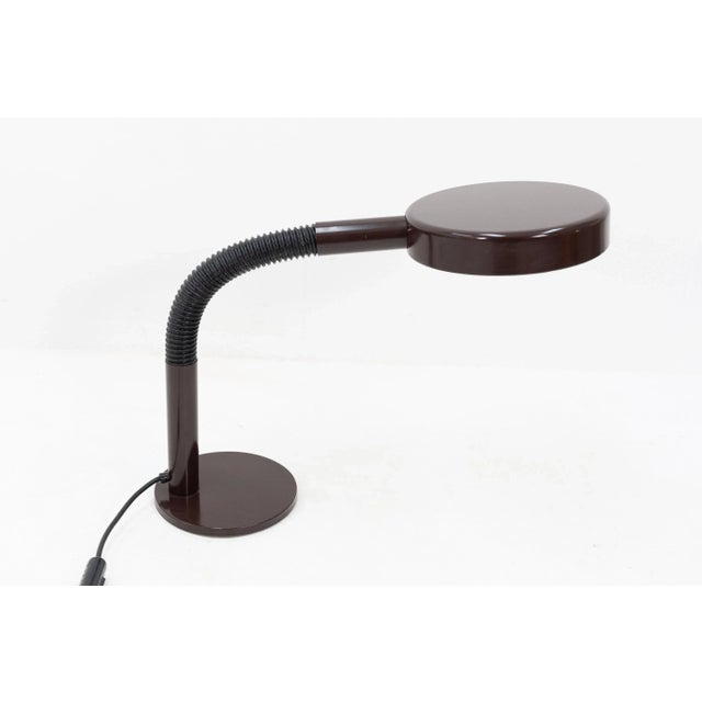 1970s Vintage Dark Brown Desk Lamp from Hala, 1970s For Sale - Image 5 of 8