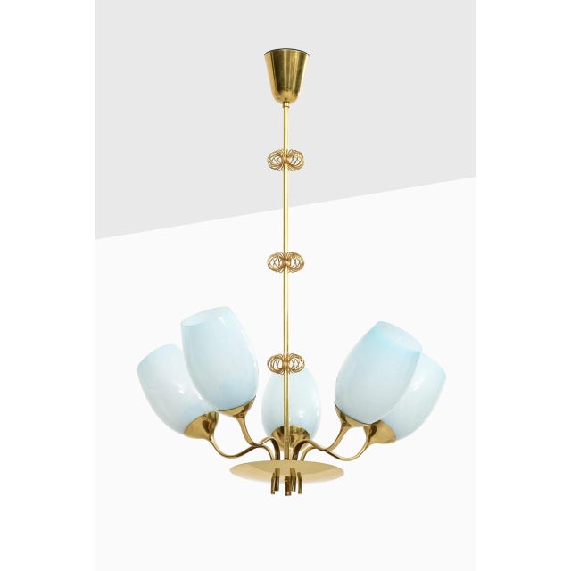 1950s Model 9029 Ceiling Lamp by Paavo Tynell for Taito Oy, Finland For Sale - Image 5 of 13