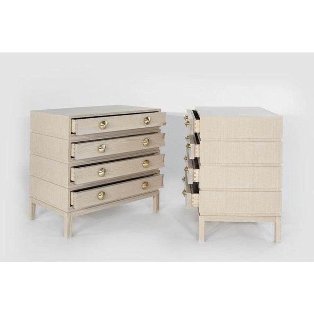 Not Yet Made - Made To Order Stacked Chests of Drawers in Limed Oak For Sale - Image 5 of 16