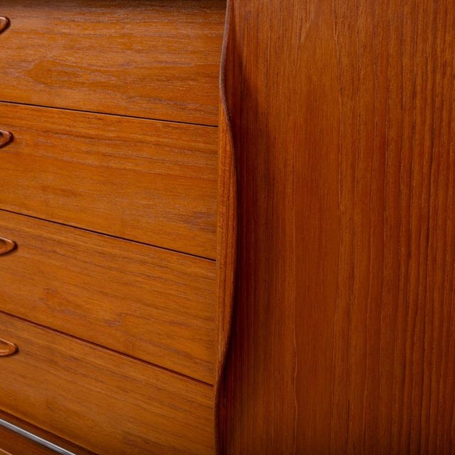 Brown Mid-Century Brown Wooden Sideboard For Sale - Image 8 of 18