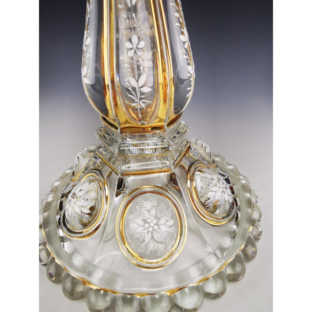 Large Crystal Medallions Candelabra from Baccarat, 1960s For Sale - Image 12 of 18