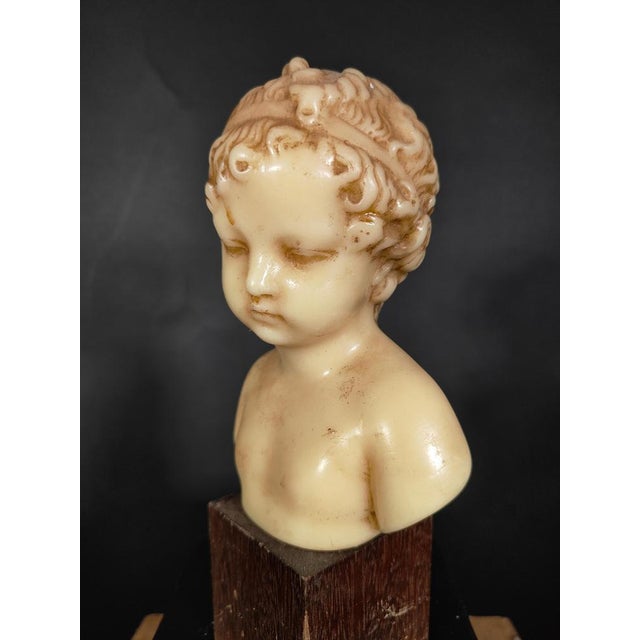 Wax Bust of Child, 1880 For Sale - Image 11 of 14