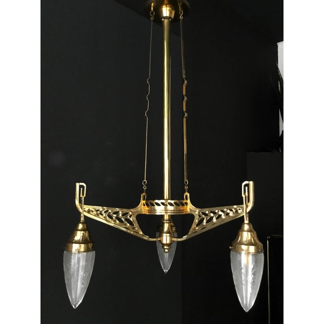 Art Nouveau Chandelier, Vienna, 1900s For Sale - Image 9 of 12