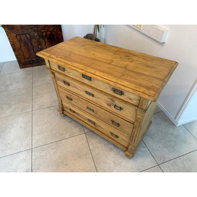 Antique Gründerzeit Chest of Drawers in Softwood For Sale - Image 5 of 11