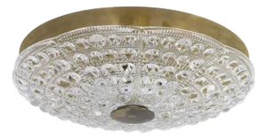 Molded glass flush mount ceiling fixture by Carl Fagerlund