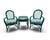 Mid-Century Modern Mid 20th Century Green Bamboo Chairs - A Pair For Sale - Image 3 of 12