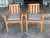 Transitional Ash & Ember Sage Teak Wood Outdoor Chairs, Pair For Sale - Image 3 of 12