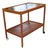 Danish Serving Trolley in Teak and Black Melamine, 1960s For Sale