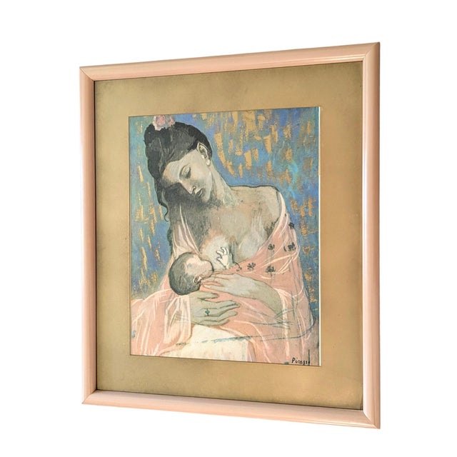 Mid 20th Century Vintage Pablo Picasso "Maternidad" Mother and Child Framed Art For Sale - Image 5 of 10